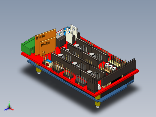 双层电路板正等轴测缩略图
