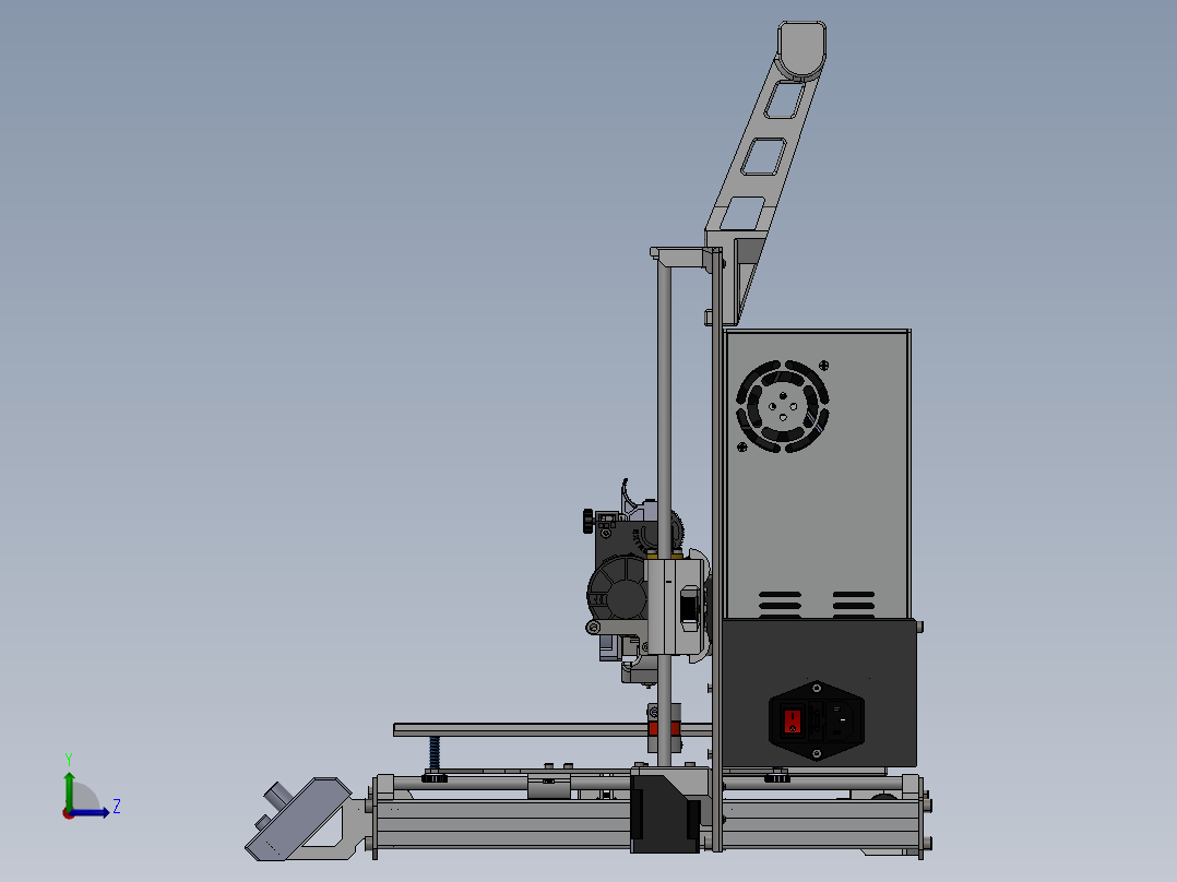 Prusa3d打印机超详细模型左视图