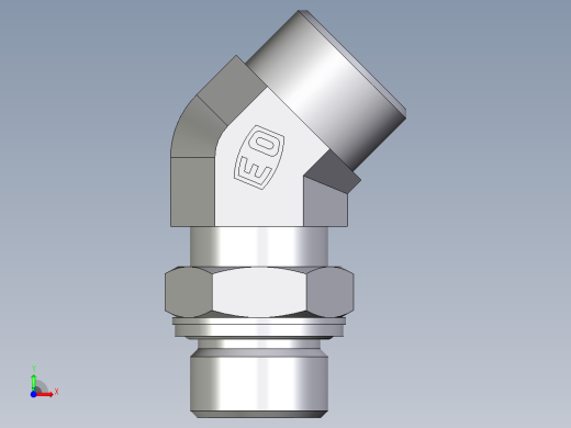 卡套式工业通用硬管接头EO_Adjustable_locknut_45_deg_elbow_VEE20SMOMDCF前视缩略图