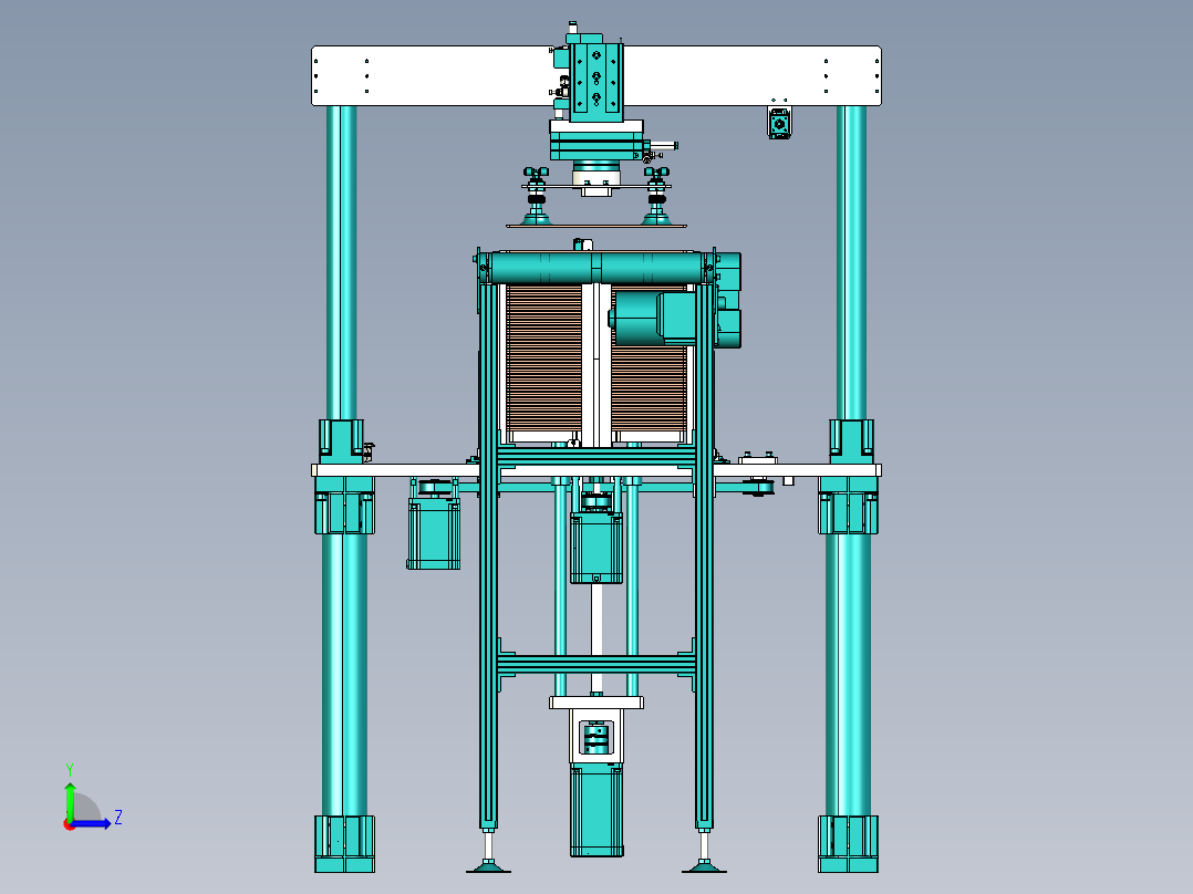 料仓可调式板块供料机构左视图