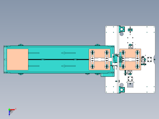 料仓可调式板块供料机构俯视缩略图