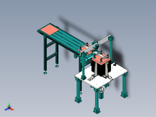 料仓可调式板块供料机构正等轴测缩略图