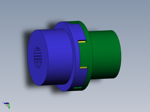 内花键梅花联轴器三维SW模型770793==50