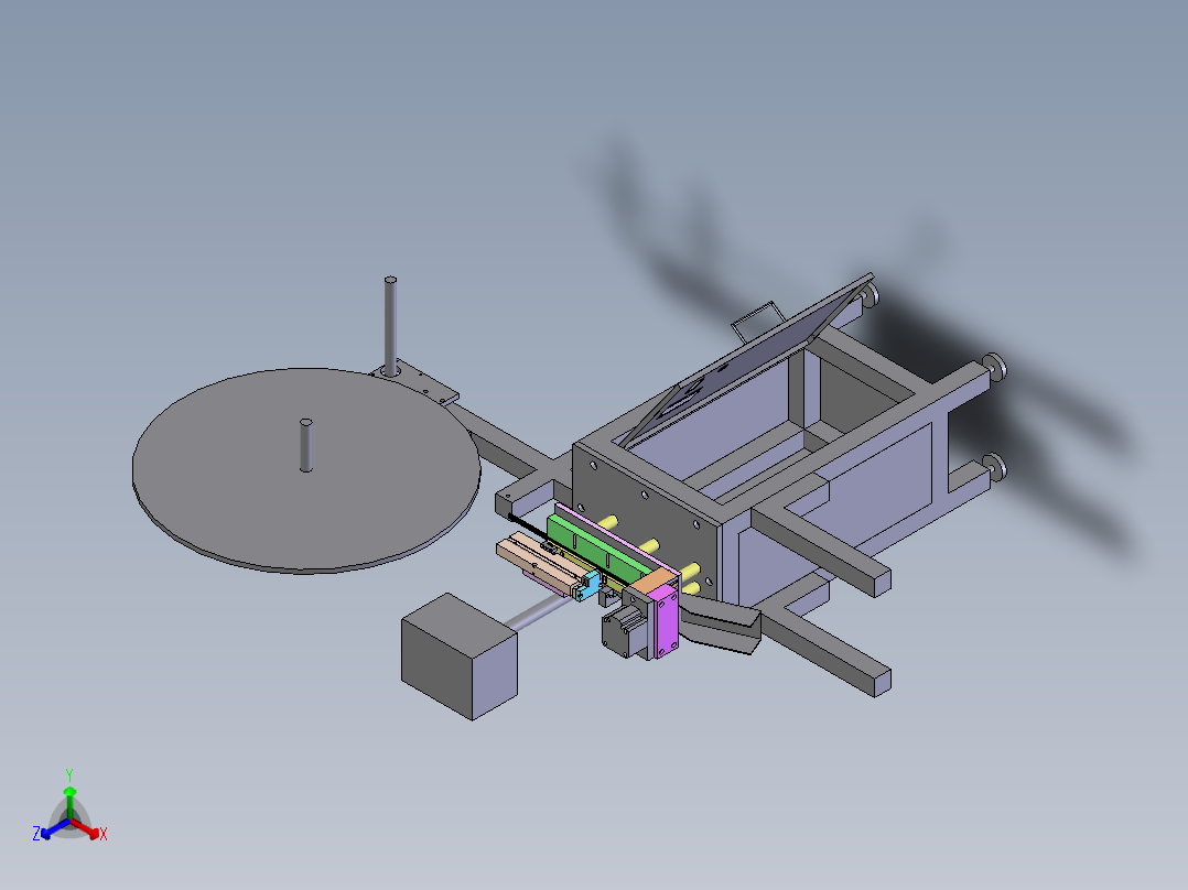 万能切端机正等轴测图