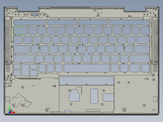 THINKPAD电脑键盘壳攻牙程序模型前视缩略图