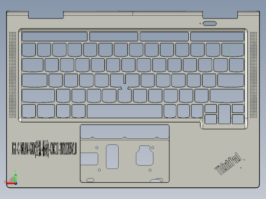 THINKPAD电脑键盘壳攻牙程序模型后视缩略图
