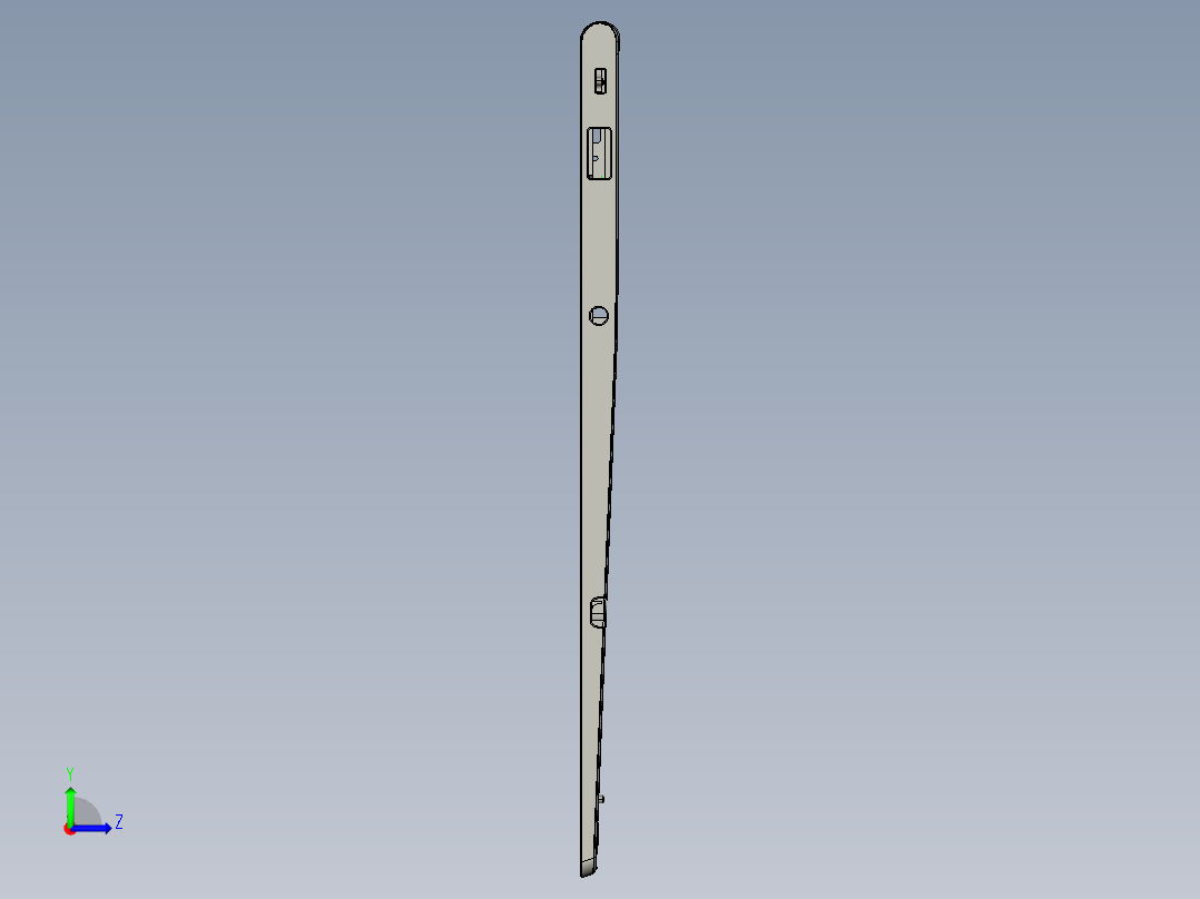 THINKPAD电脑键盘壳攻牙程序模型左视图