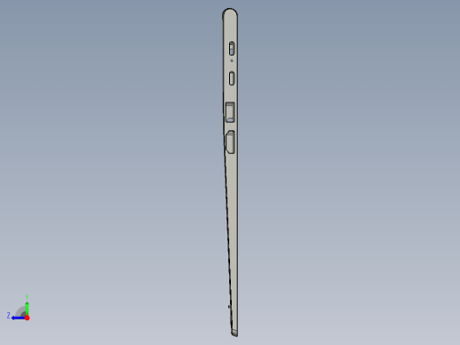 THINKPAD电脑键盘壳攻牙程序模型右视缩略图