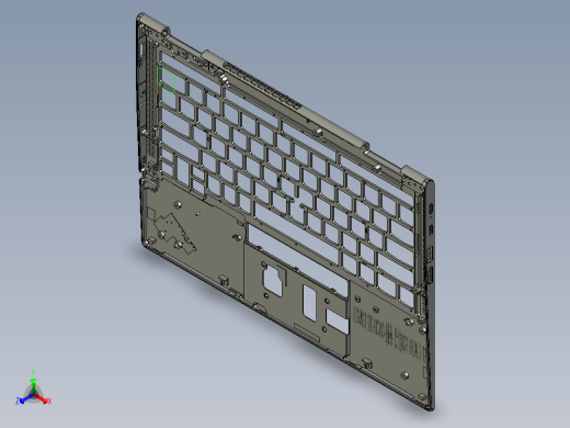 THINKPAD电脑键盘壳攻牙程序模型正等轴测缩略图