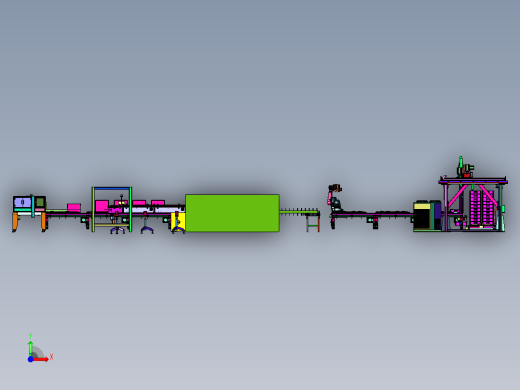 高速小袋装盒全自动包装线前视缩略图