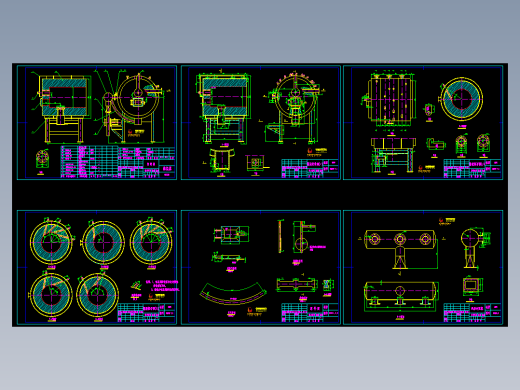 旋风式煤粉燃烧器全套图 cad