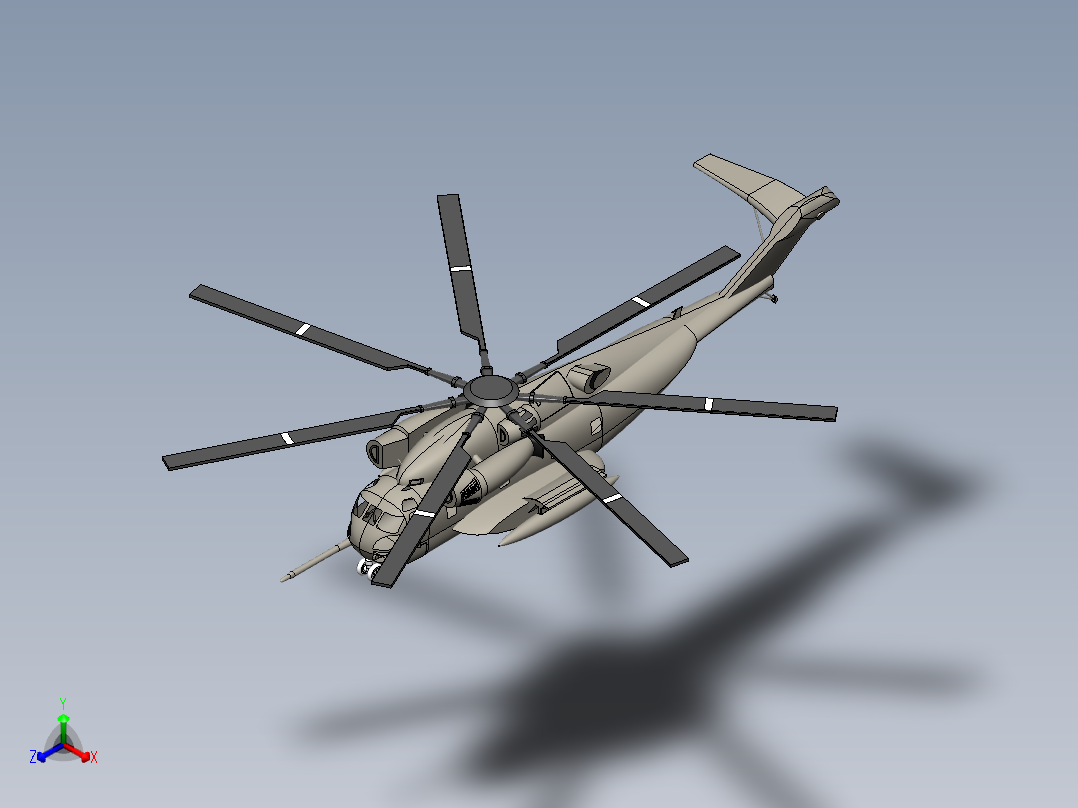 直升机(44)正等轴测图