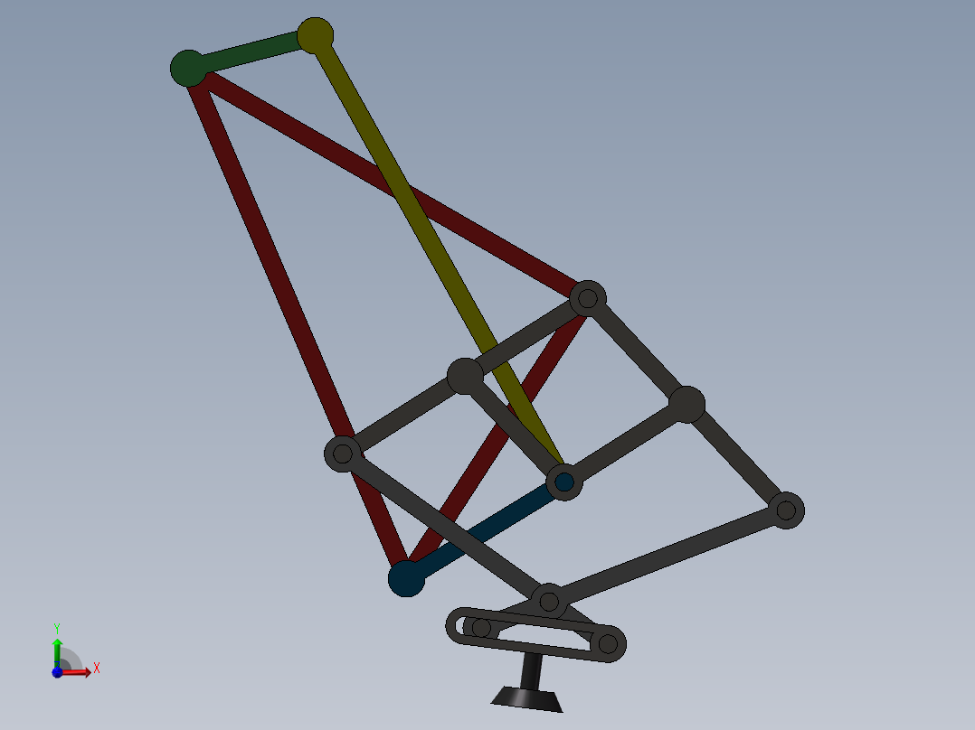 基于四连杆的拾取-放置机构前视图