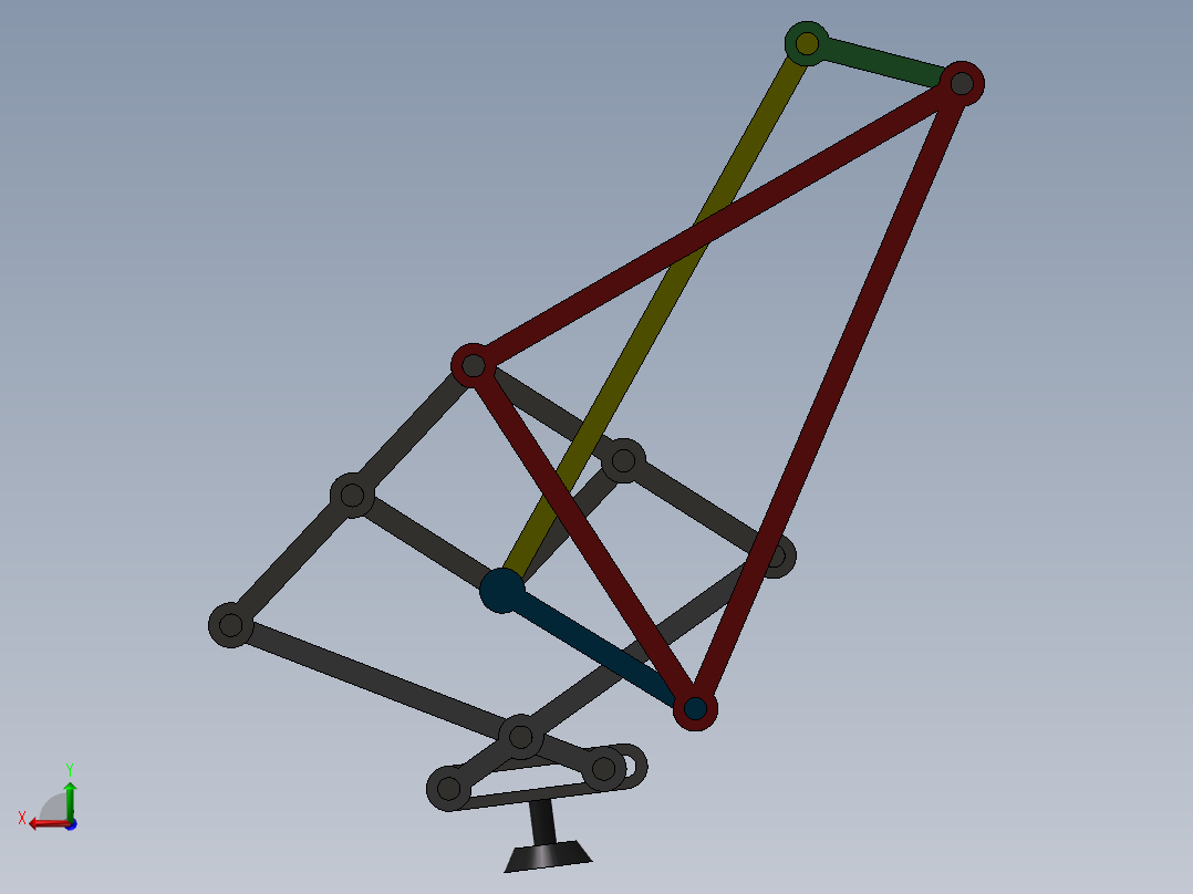 基于四连杆的拾取-放置机构后视图