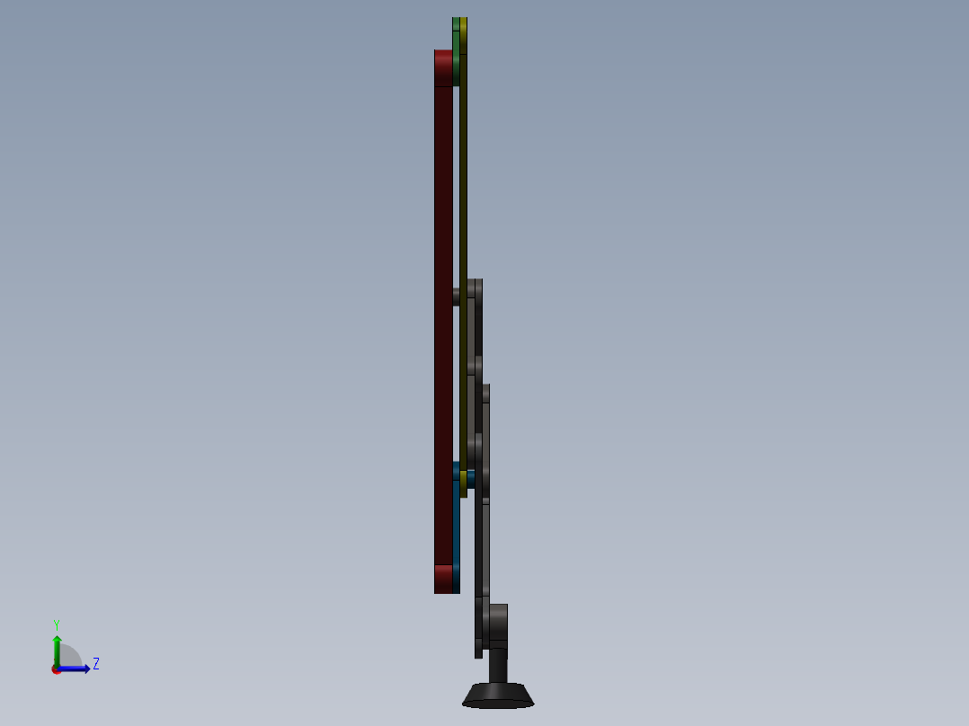 基于四连杆的拾取-放置机构左视图