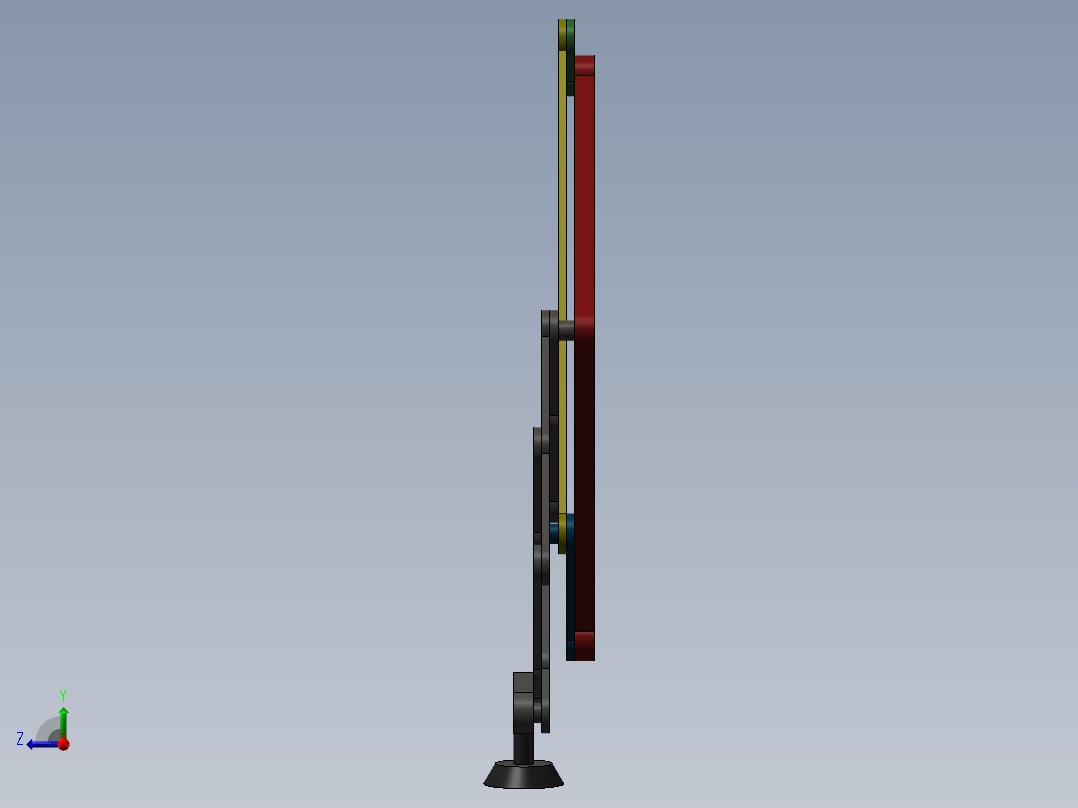 基于四连杆的拾取-放置机构右视图