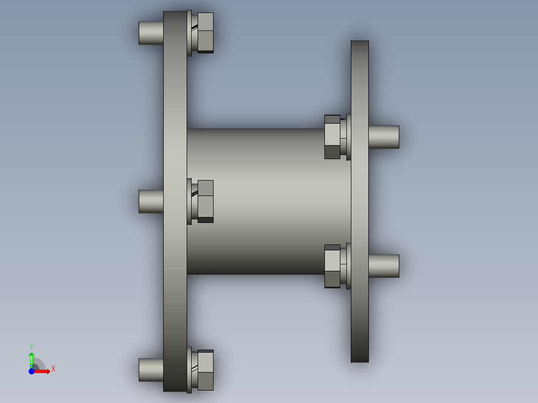HDLP-01-01-001SA47法兰-加长型含螺栓前视图