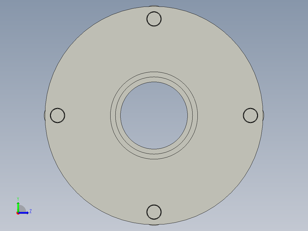 HDLP-01-01-001SA47法兰-加长型含螺栓左视图