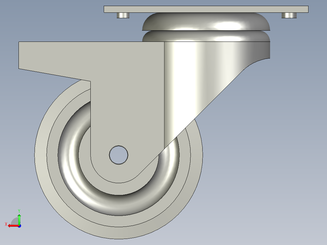 3寸万向轮后视图
