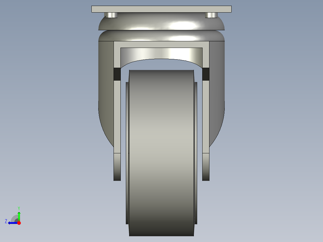 3寸万向轮右视图