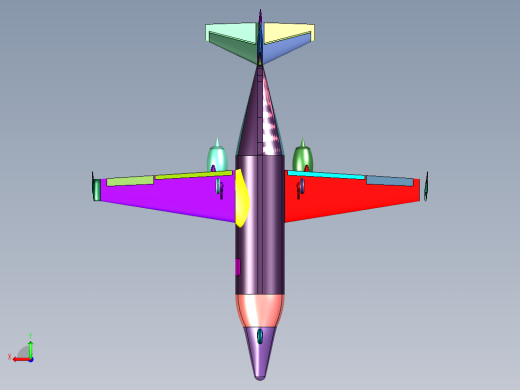 涡扇轻型喷气机后视缩略图