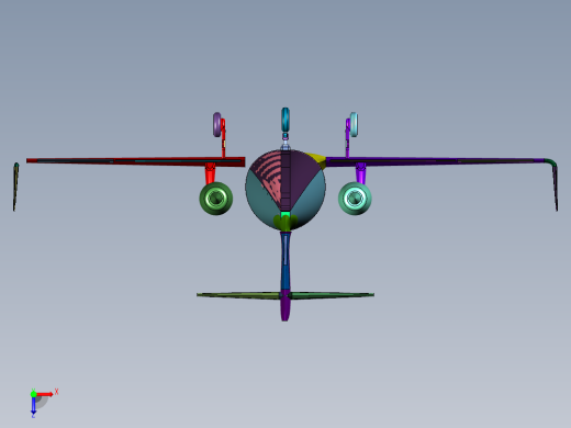 涡扇轻型喷气机俯视缩略图