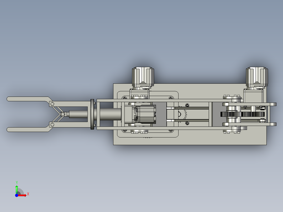 关节旋转组件液压机械手前视图