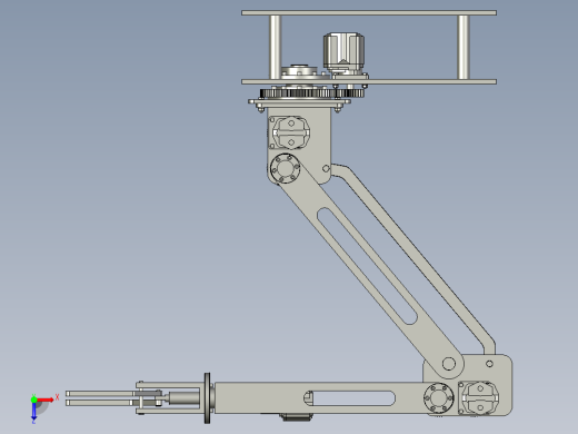 关节旋转组件液压机械手俯视缩略图