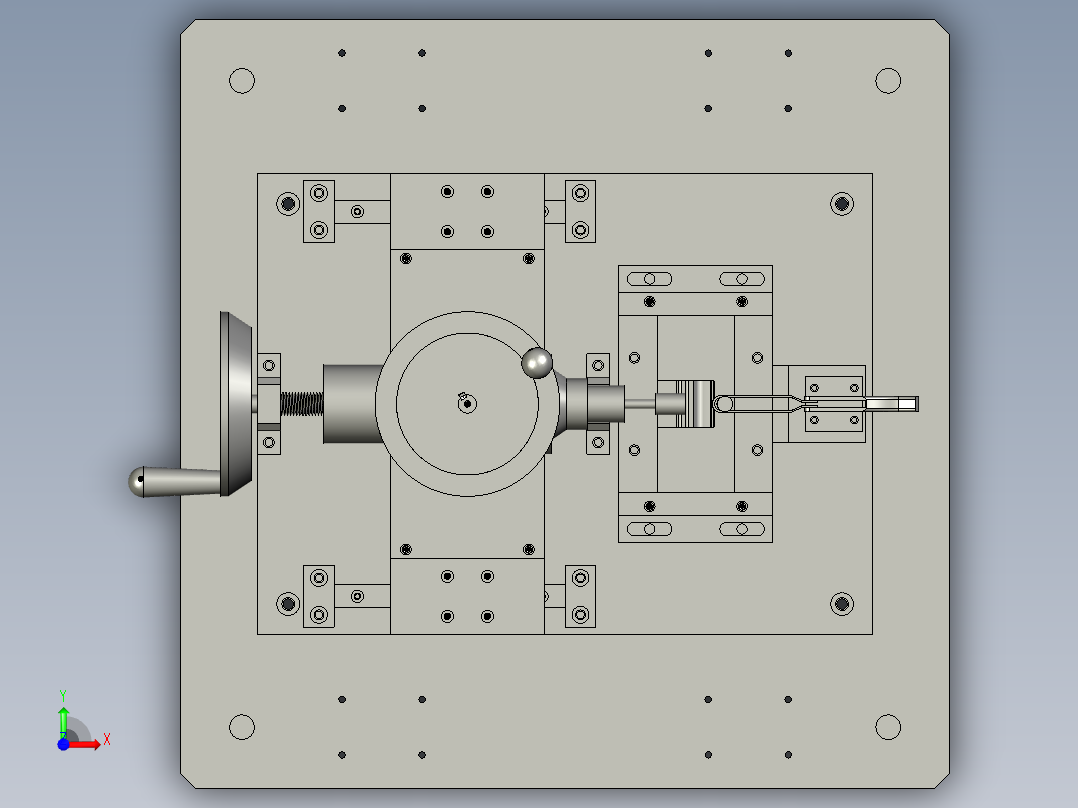 密封胶条打磨装置前视图