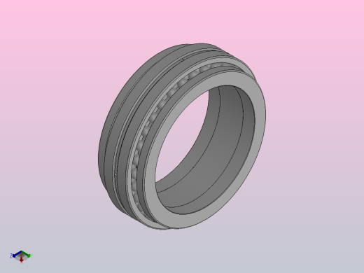 机床主轴用双向推力角接触球轴承_234960X正等轴测缩略图