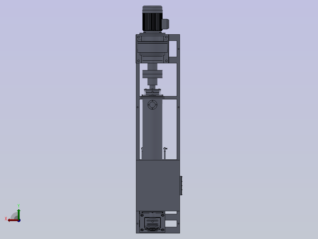 面筋脱水机结构设计后视图