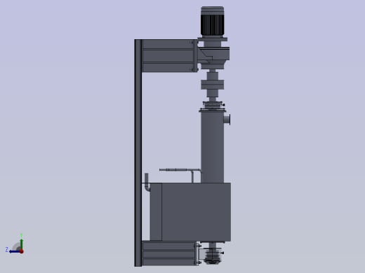 面筋脱水机结构设计右视缩略图
