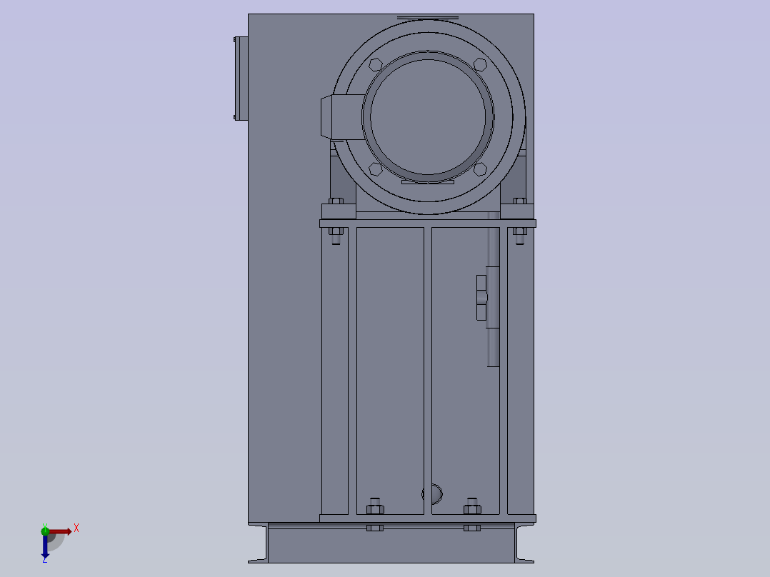 面筋脱水机结构设计俯视图
