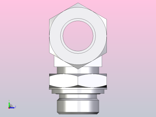 EO标准液压接头可调锁紧螺母分支三通TEE22ZLRCF左视缩略图