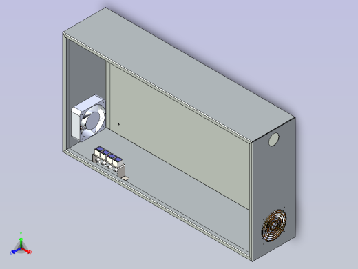 钣金控制箱三维模型