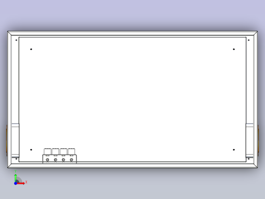 钣金控制箱三维模型前视缩略图