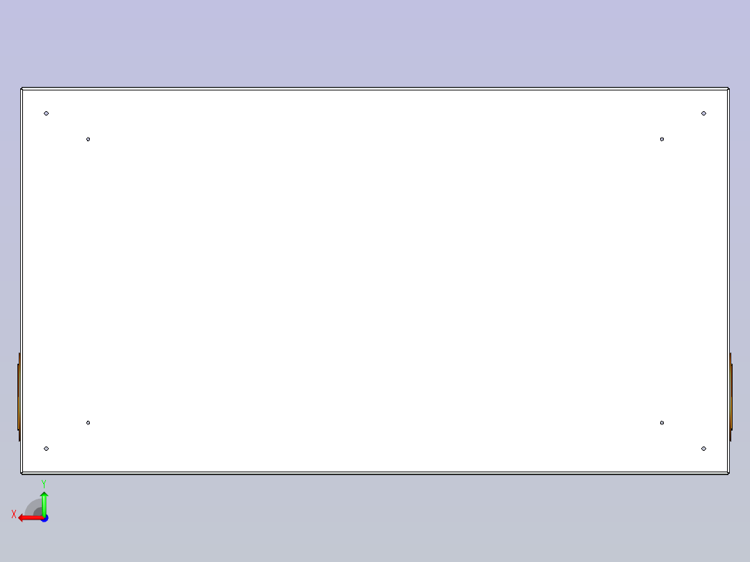 钣金控制箱三维模型后视图