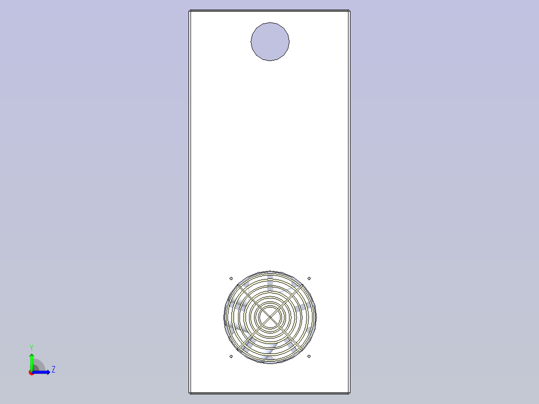 钣金控制箱三维模型左视图