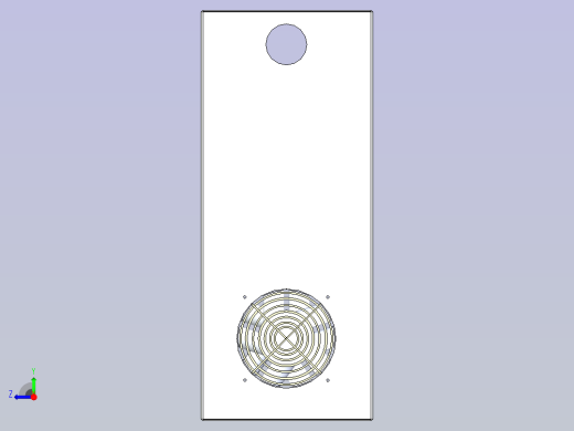 钣金控制箱三维模型右视缩略图