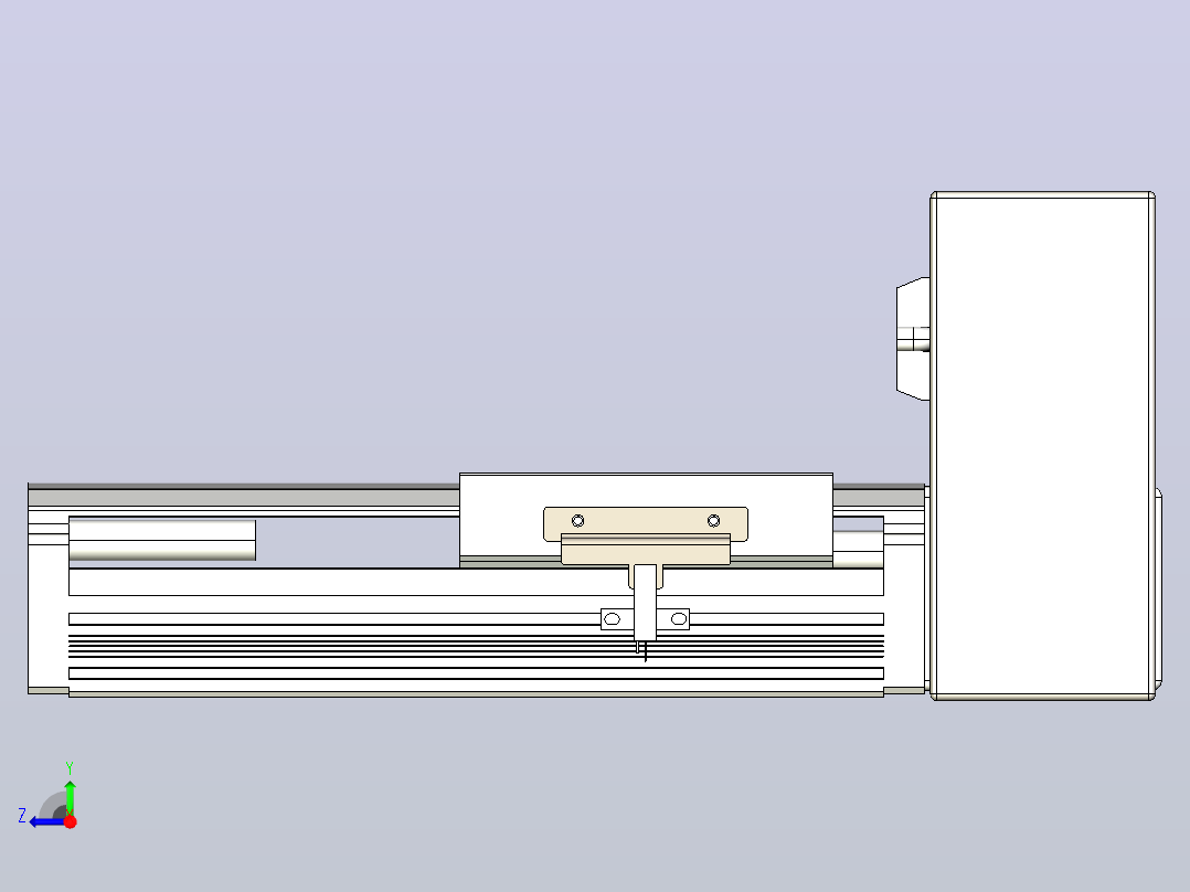 皮带直线轴半封闭可选导轨TPA-HNB-105D-90-L50-LU-C-P20-N3右视图