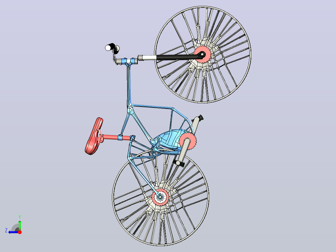 Design自行车设计模型右视图