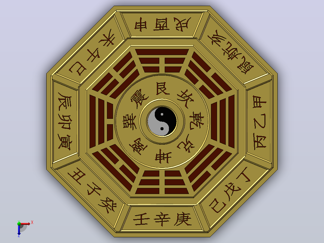 八卦盘俯视图
