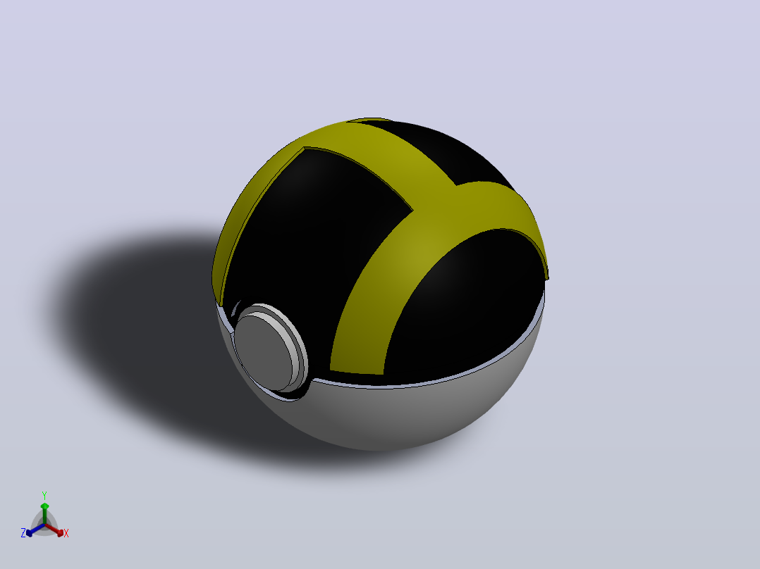 口袋妖怪游戏的Ultraball正等轴测图