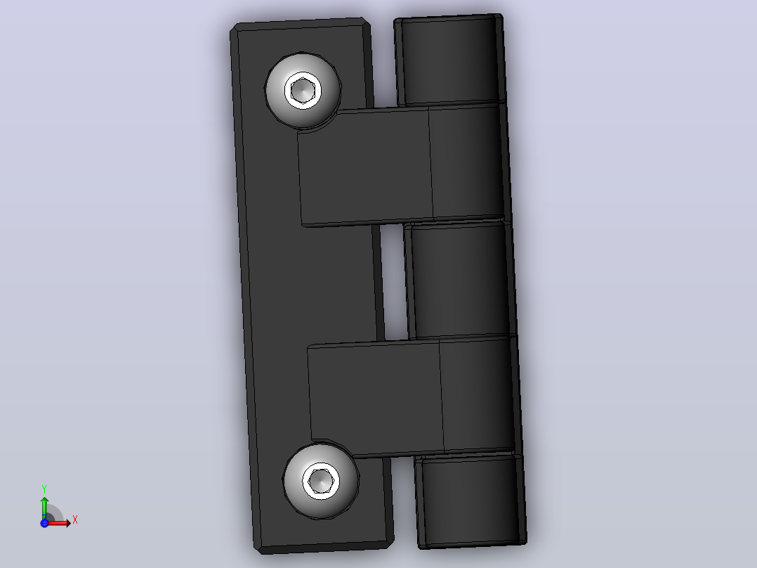 solidworks塑性铰3D模型前视图