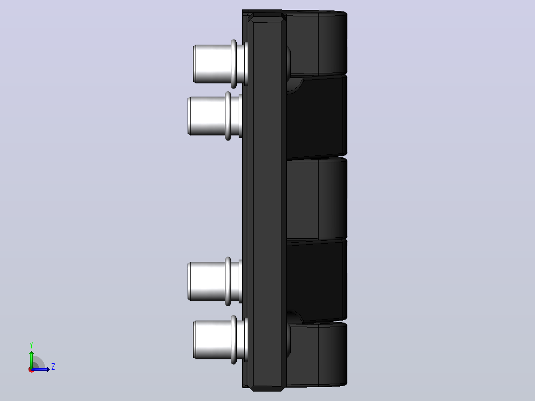 solidworks塑性铰3D模型左视图