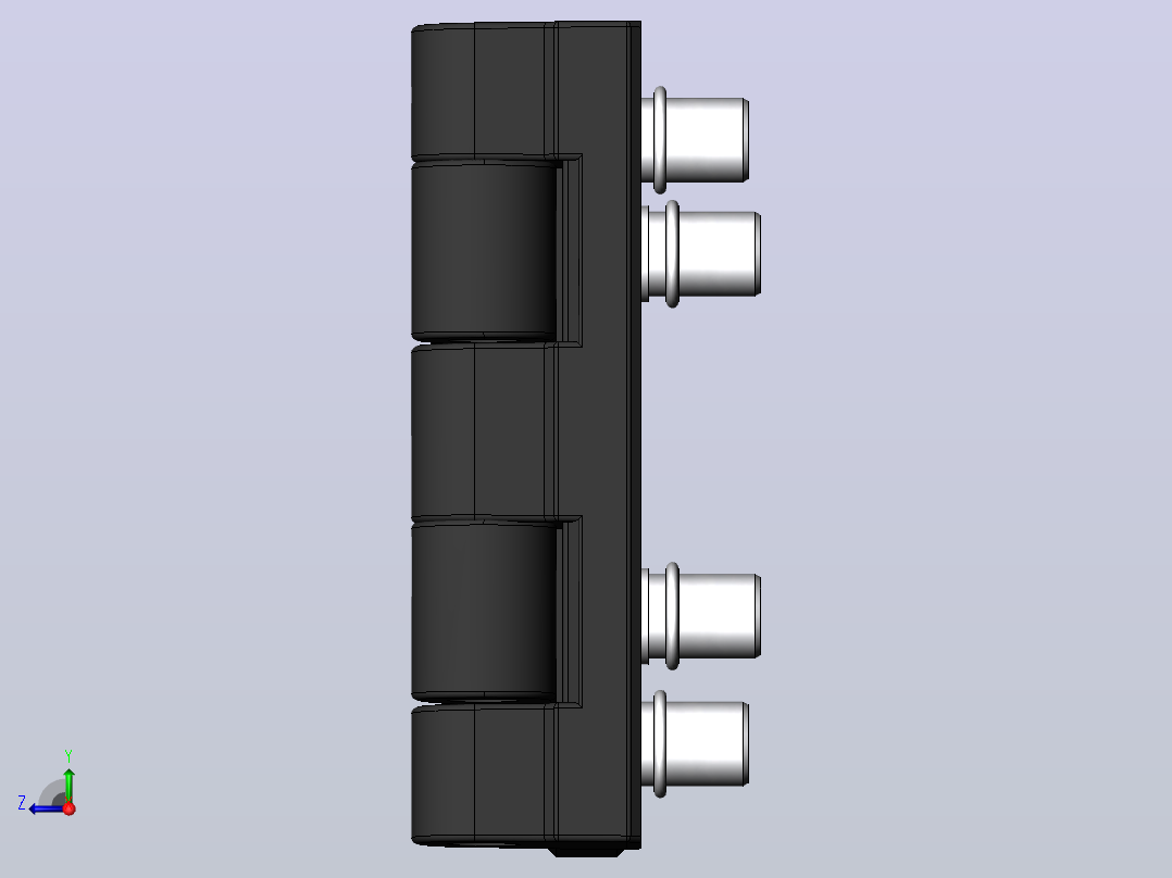 solidworks塑性铰3D模型右视图
