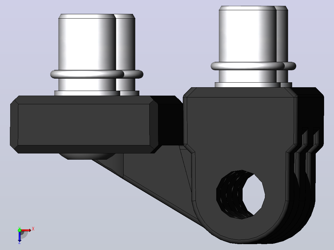solidworks塑性铰3D模型俯视图