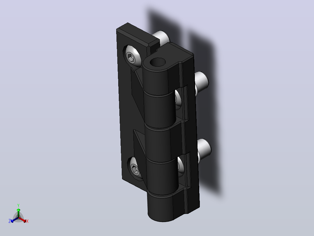 solidworks塑性铰3D模型正等轴测图