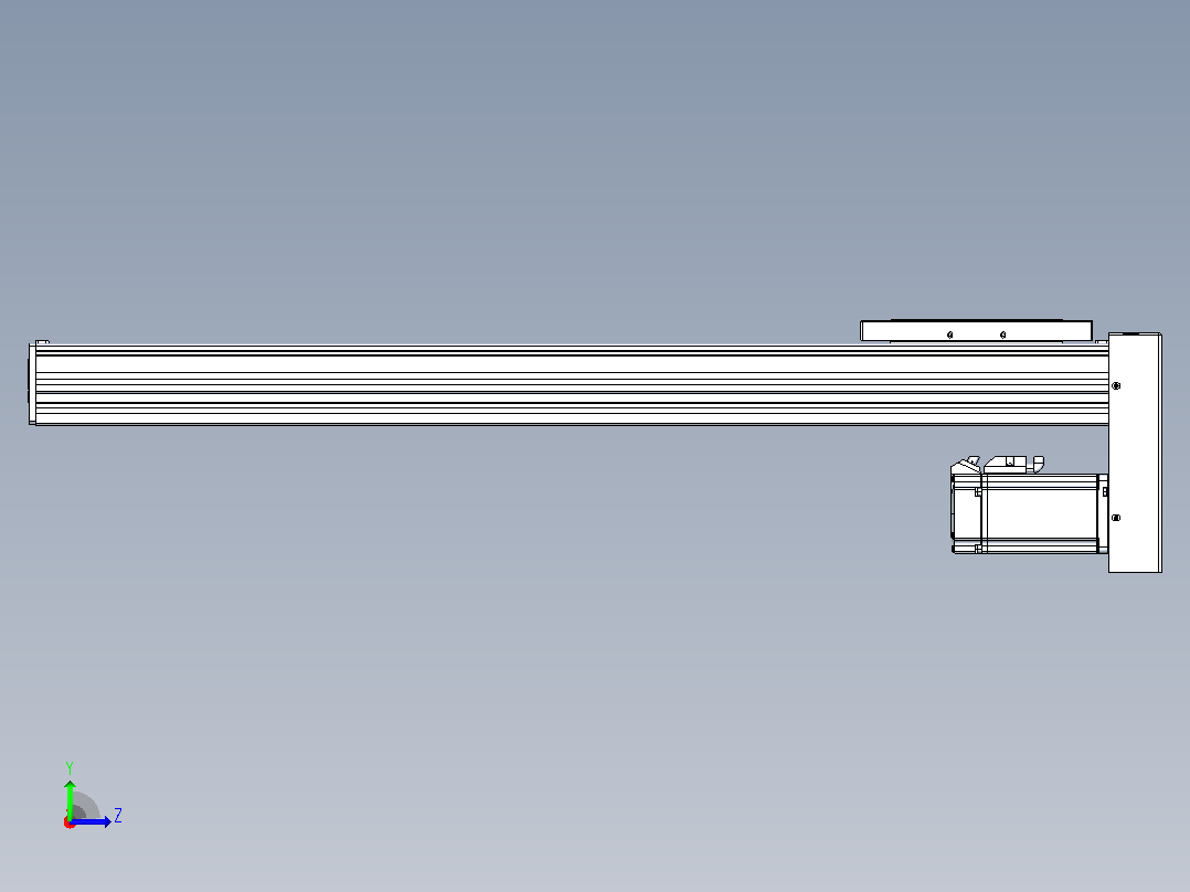 滚珠丝杠直线轴带导轨全封闭TPA-HCR-120D-1610C-L600-MP-C-P20-N3左视图
