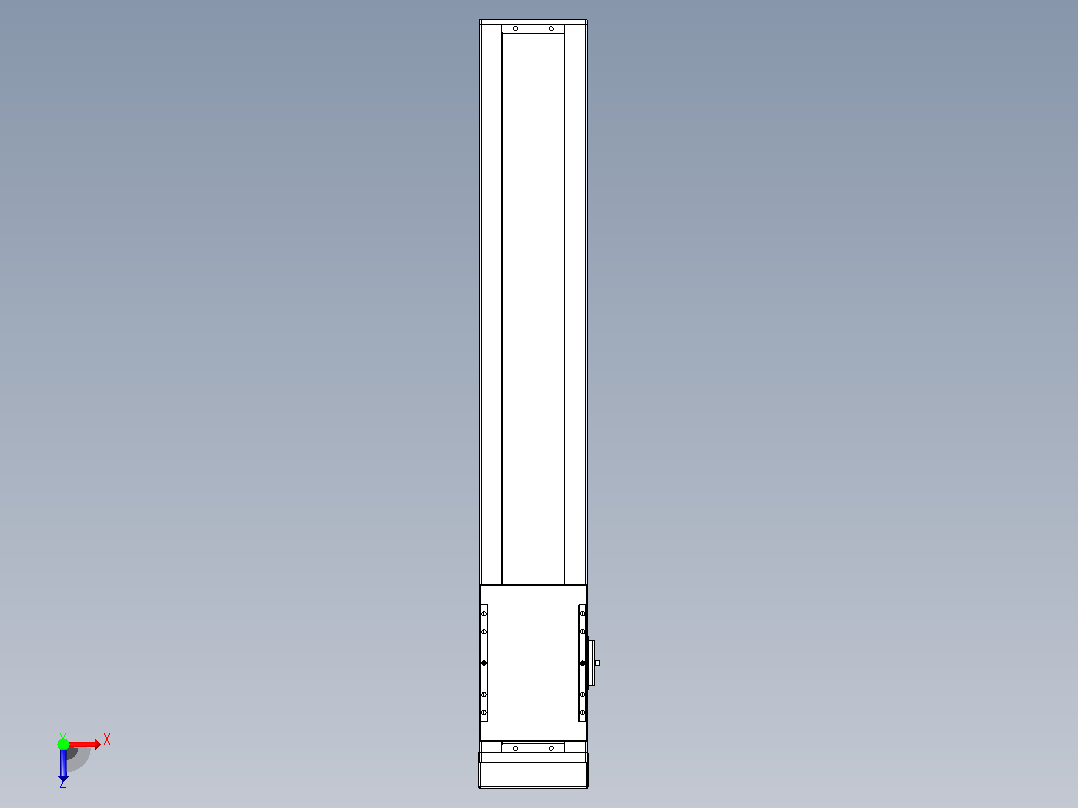 滚珠丝杠直线轴带导轨全封闭TPA-HCR-120D-1610C-L600-MP-C-P20-N3俯视图